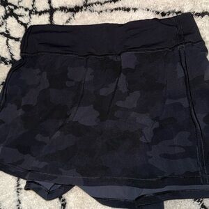 lululemon athletica Black Camouflage A-Line Skirt
